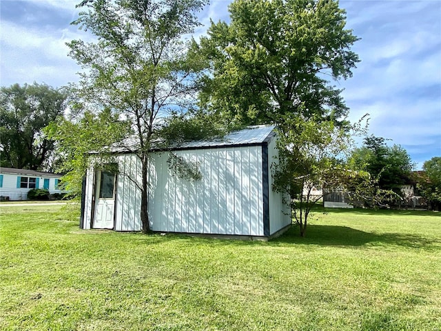 view of shed