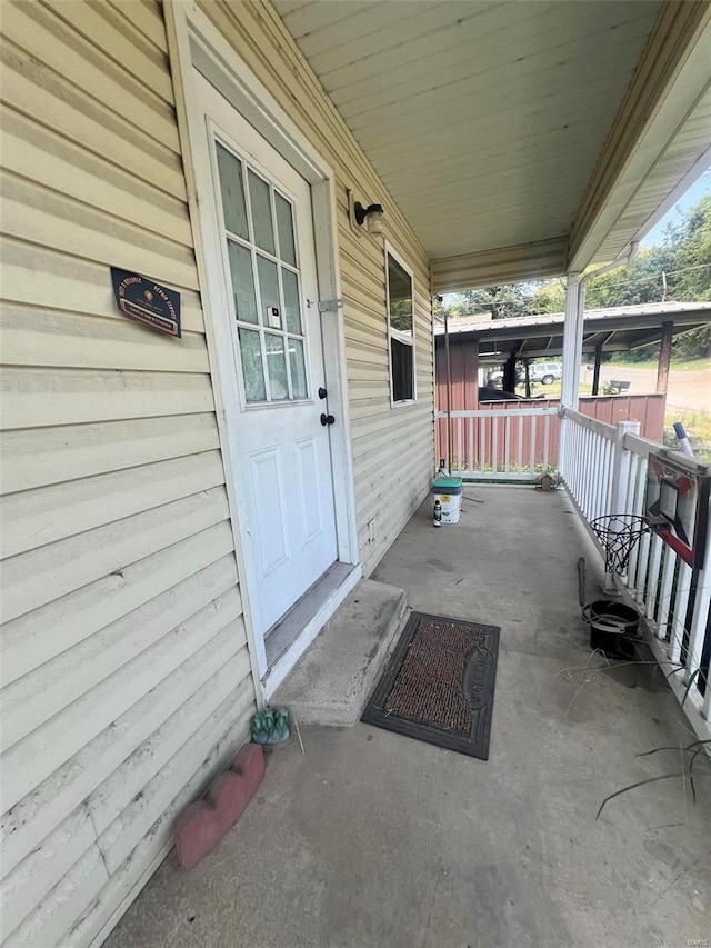 view of patio with covered porch