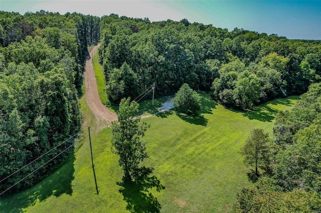 aerial view with a rural view