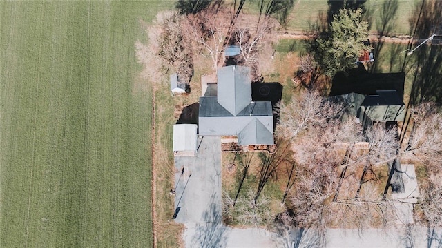 aerial view featuring a rural view