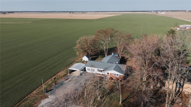 drone / aerial view featuring a rural view