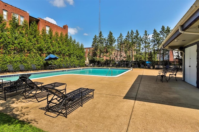 view of pool with a patio area