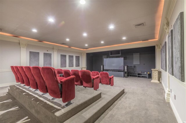 view of carpeted cinema