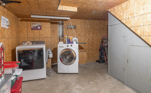 laundry area with washer and dryer