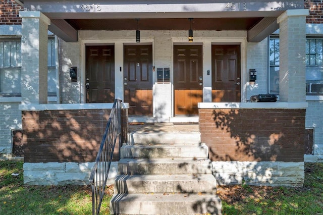 entrance to property with a porch