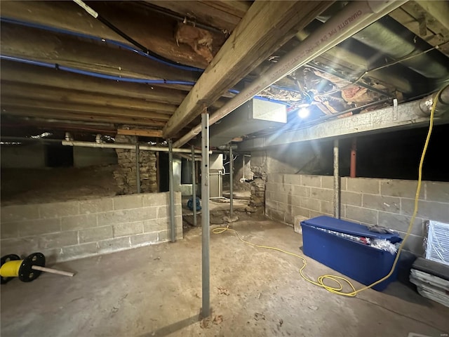 view of basement