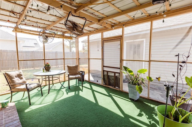 view of sunroom