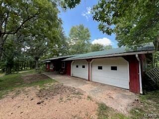 garage with driveway