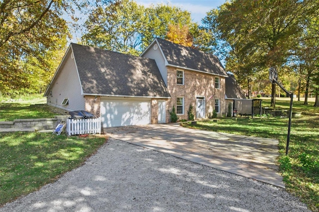 view of front of home with a front yard