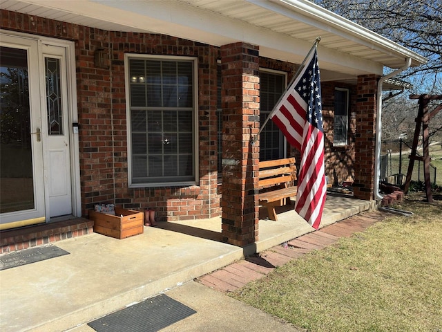 property entrance with a porch