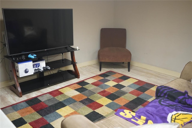 bedroom with light hardwood / wood-style flooring