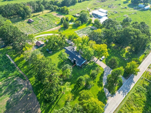 drone / aerial view featuring a rural view