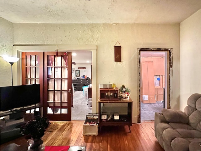 living room featuring hardwood / wood-style flooring