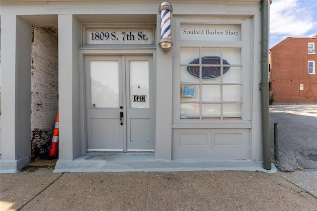 view of doorway to property