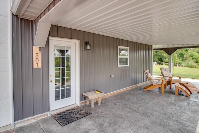 exterior space featuring a patio area and a yard