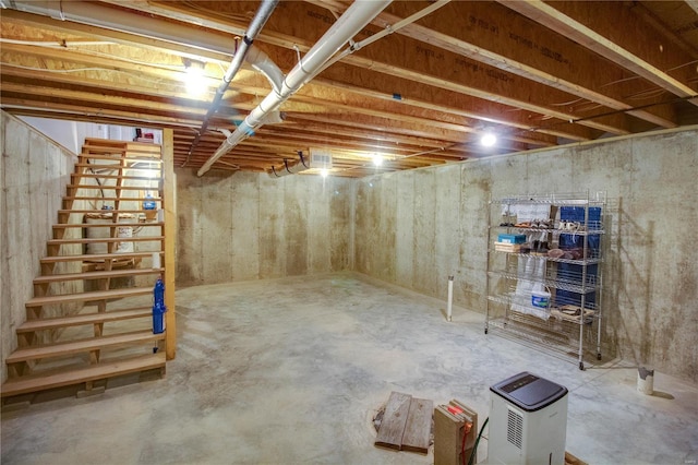 view of basement