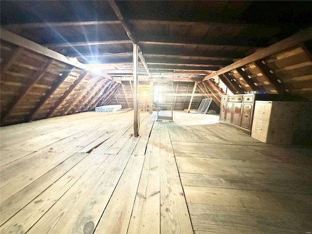 view of attic