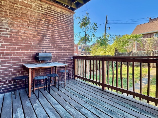 view of wooden terrace