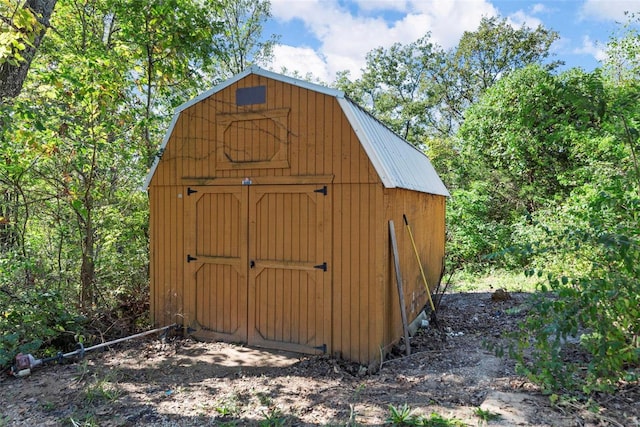 view of shed