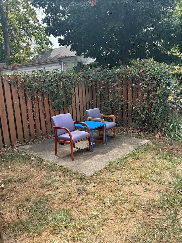 view of yard with a patio