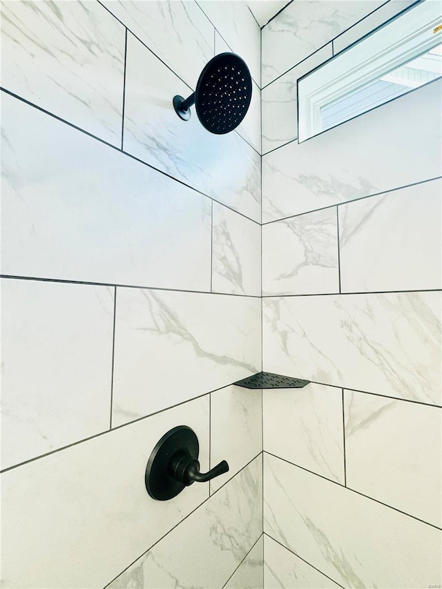 details with tiled shower