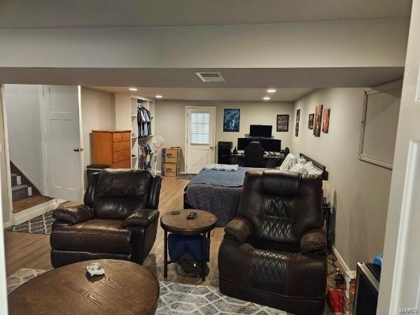 interior space featuring hardwood / wood-style floors