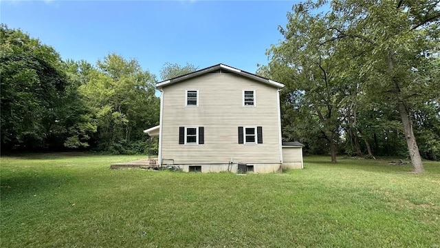 view of home's exterior featuring a lawn