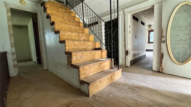 view of stairway