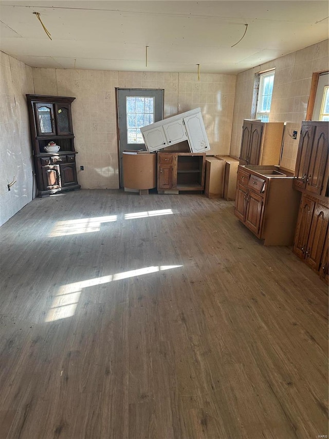 interior space featuring dark wood-type flooring