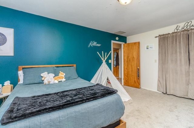 view of carpeted bedroom