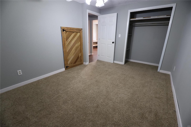 unfurnished bedroom with a closet