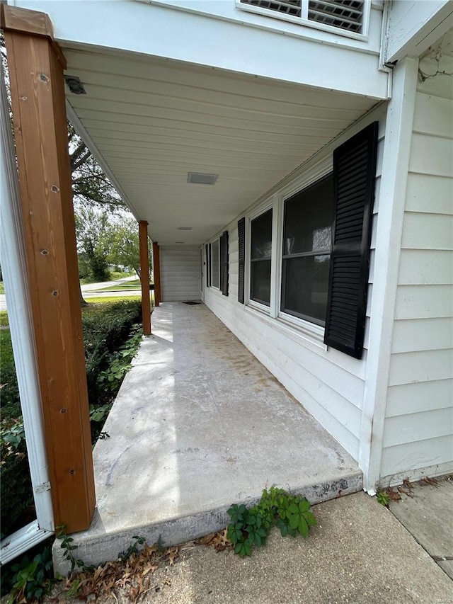 view of patio with a porch