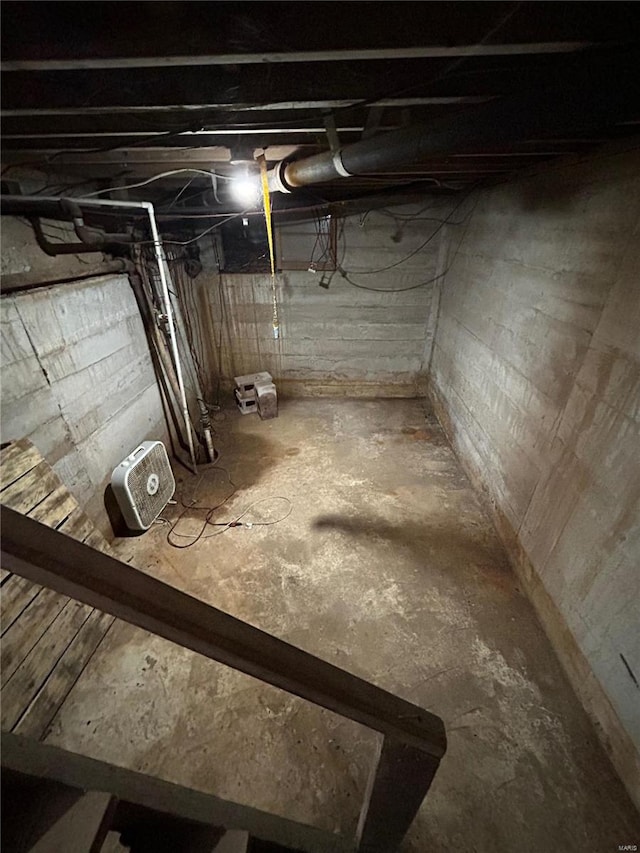 view of basement