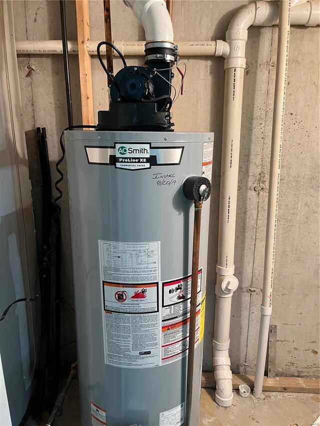 utilities with gas water heater