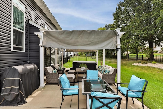 view of patio with outdoor lounge area