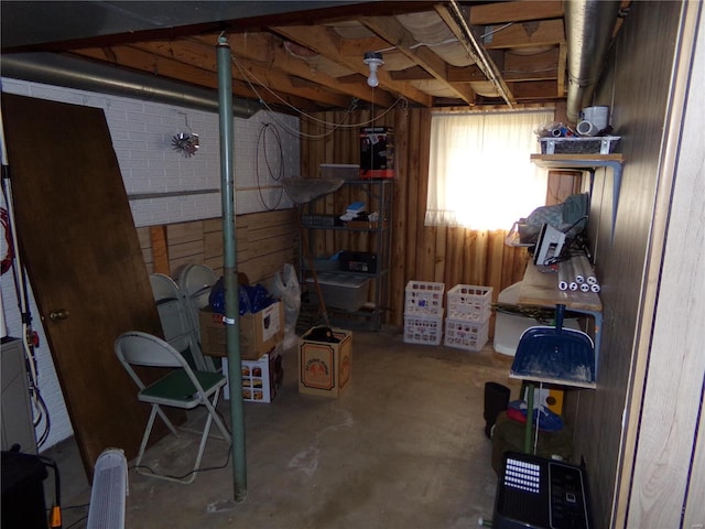 view of basement