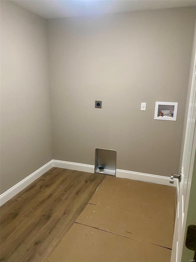 washroom featuring hookup for a washing machine, baseboards, laundry area, and hookup for an electric dryer