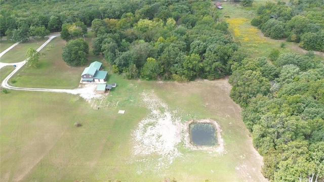 aerial view featuring a rural view