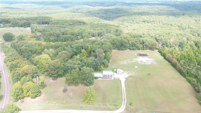 bird's eye view with a rural view