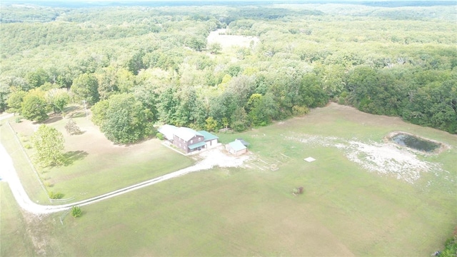 bird's eye view featuring a rural view