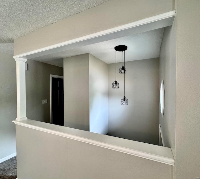 room details featuring a textured ceiling