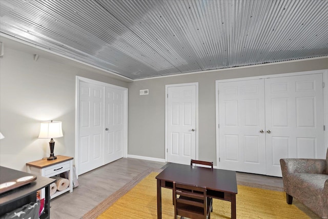 sitting room featuring hardwood / wood-style flooring