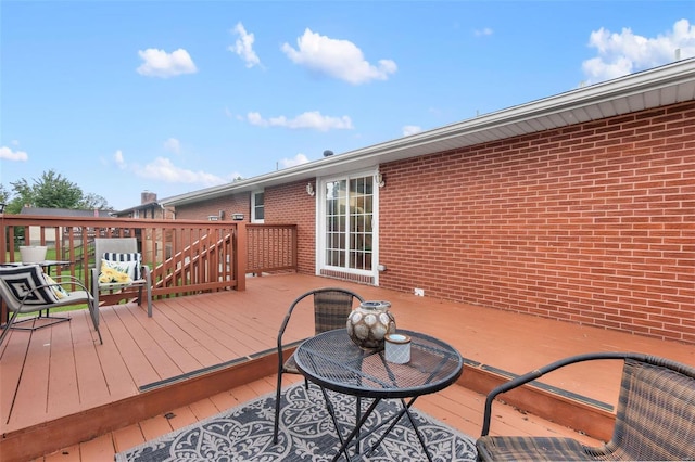 view of wooden deck