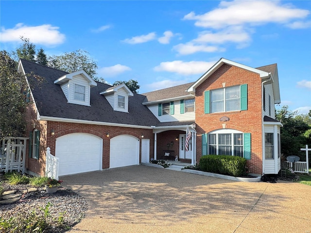 view of front of home featuring a garage