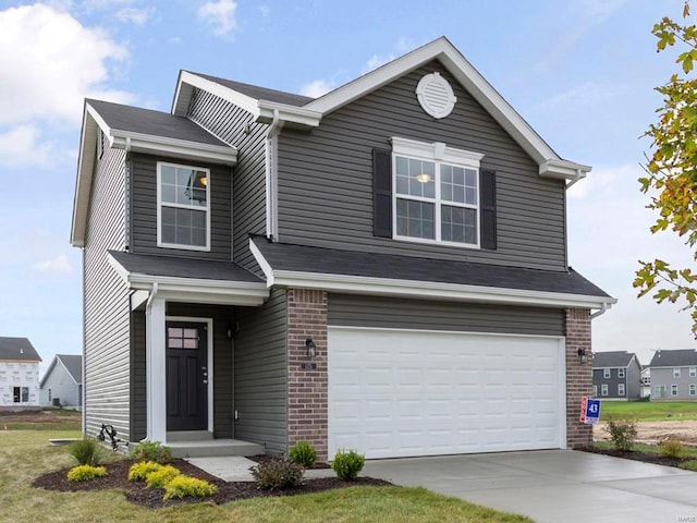 view of front of house featuring a garage