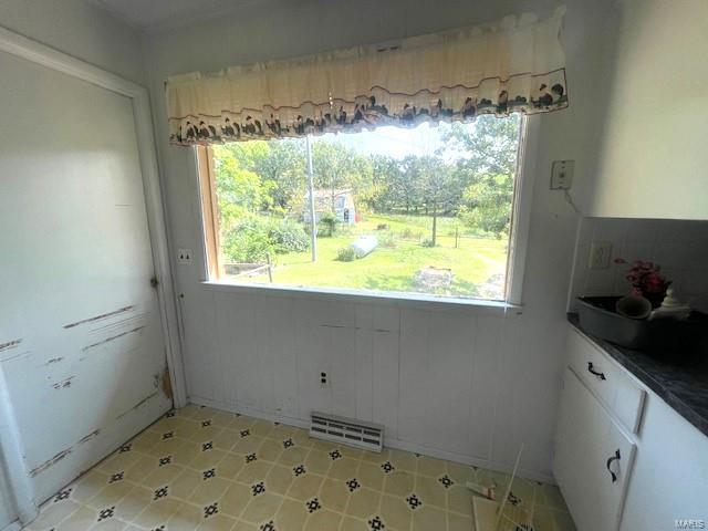 view of unfurnished dining area