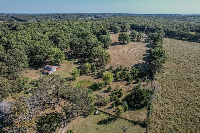 bird's eye view featuring a rural view