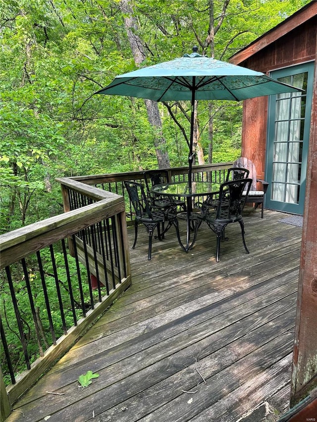 view of wooden deck