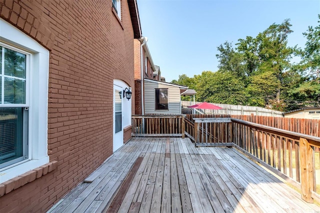 view of wooden deck