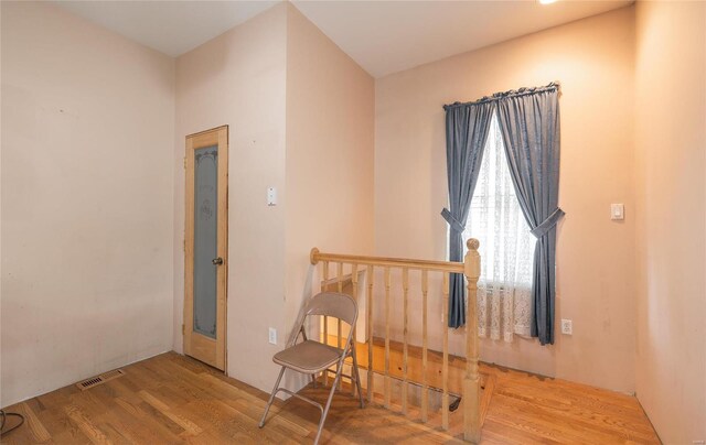 interior space with light hardwood / wood-style floors